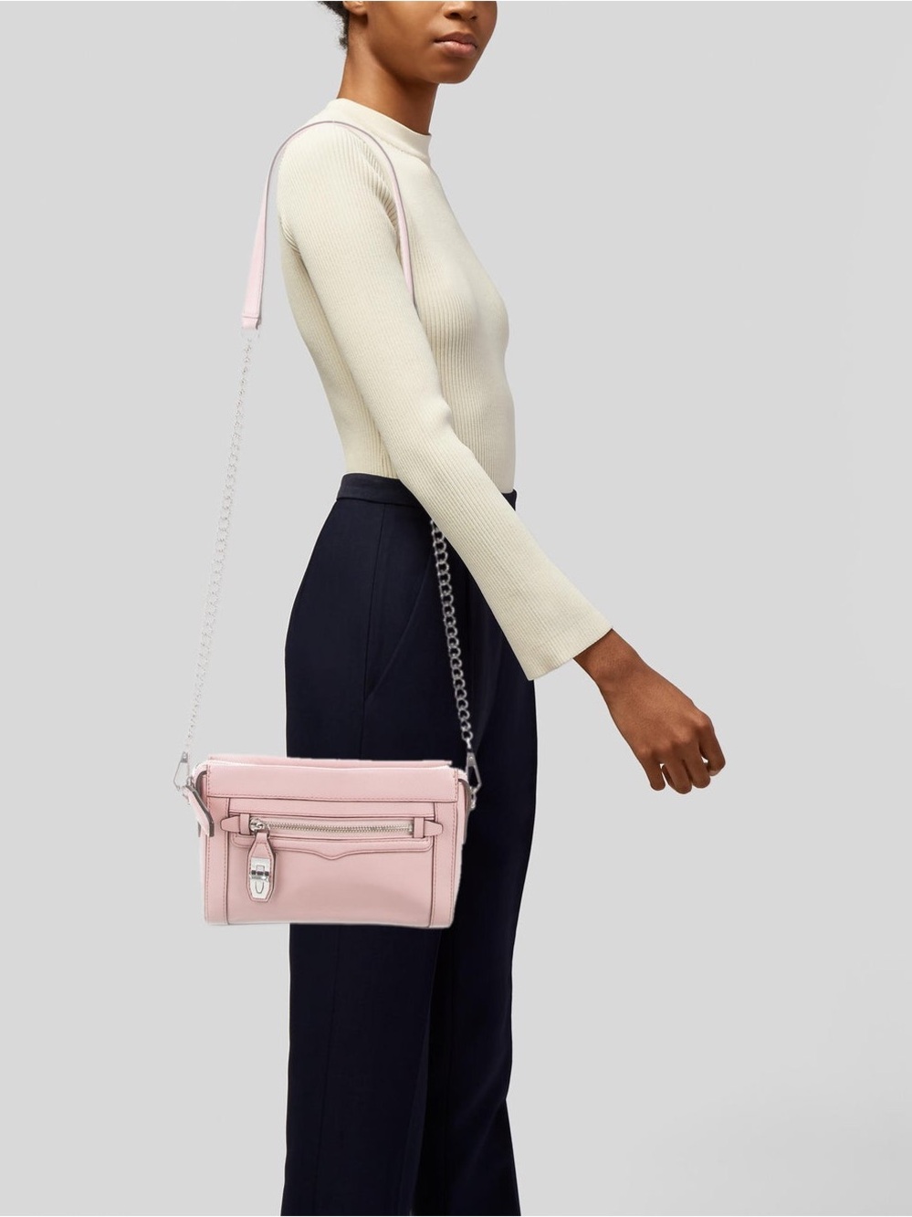 Rebecca Minkoff Pink Mini Crosby Leather Crossbody Bag (Small Flaw-See Pic)